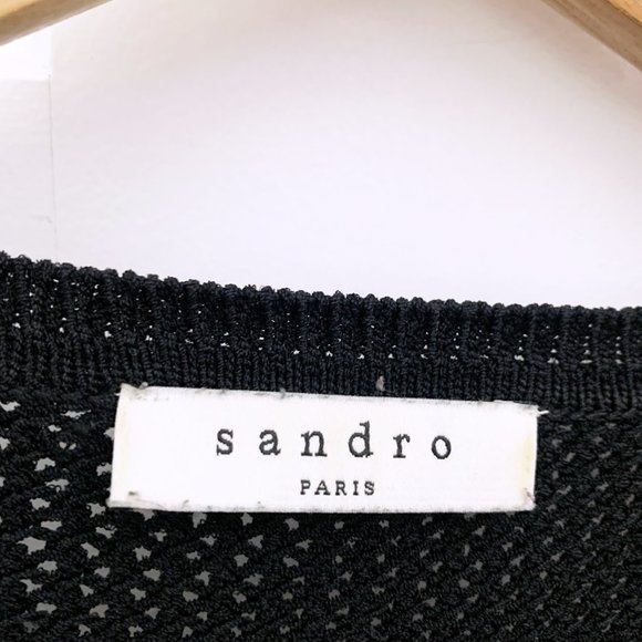Sandro Open Knit Fringe Sweater - Picture 4 of 11